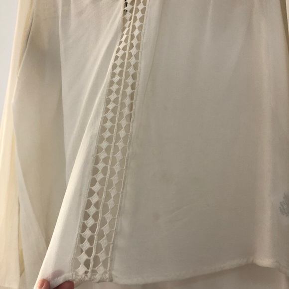 Joie Sheer Silk Top With Crochet Detail - Picture 2 of 10